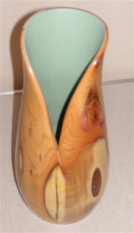 Yew vase by Norman Smithers